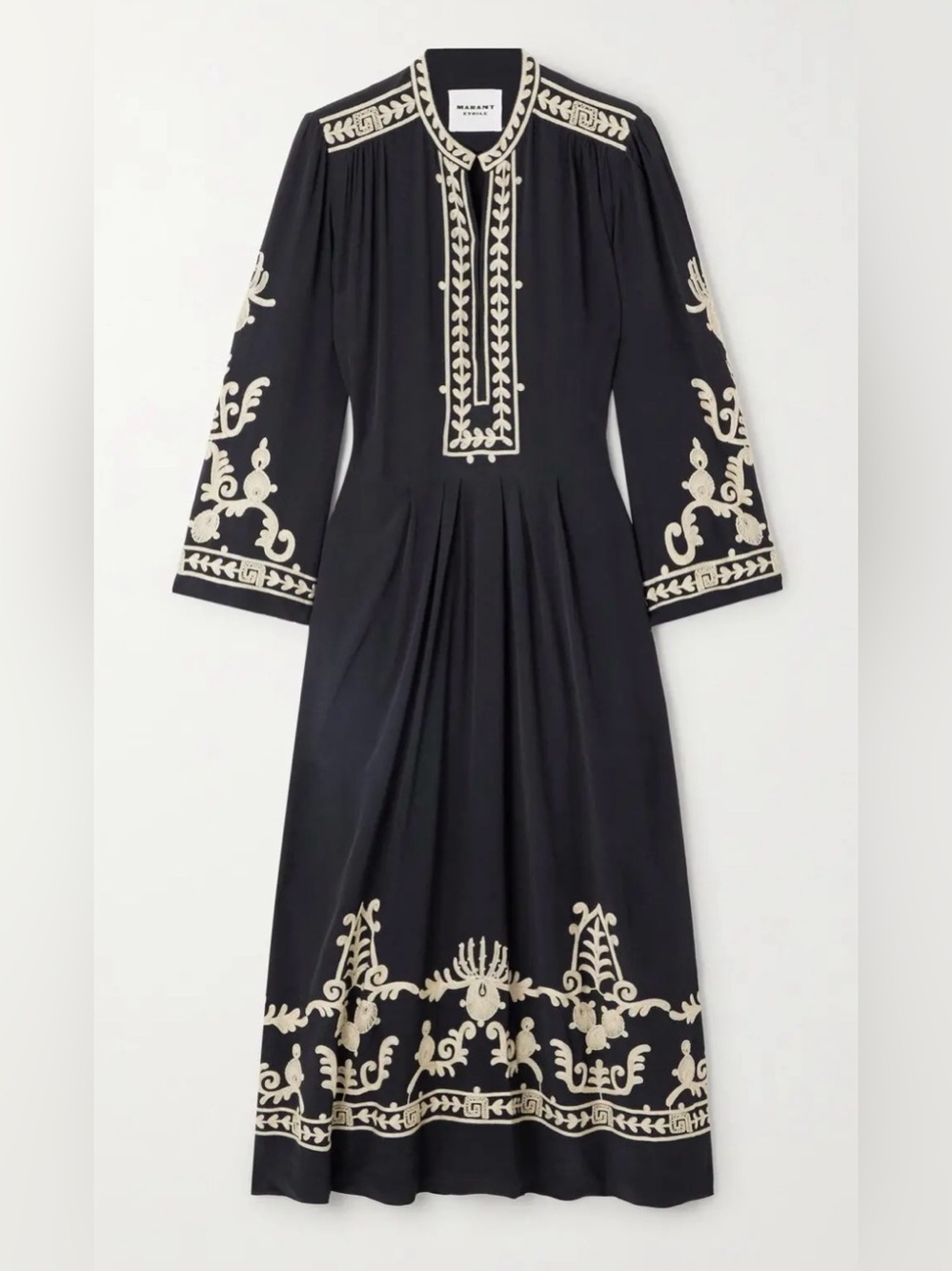 Isabel Marant Etoile Feliana Dress
Embroidered Black Maxi with Cream Accent Sz 6 - Picture 13 of 17